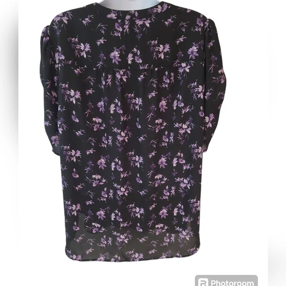 Torrid Harper Georgette Ruched Short Sleeve Blouse Size 1 (1X) - Picture 4 of 4